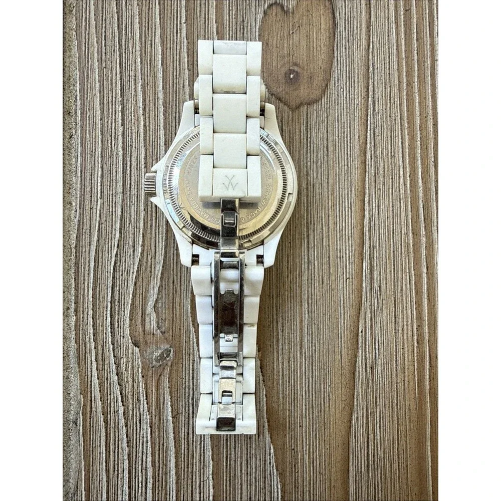 ToyWatch Women's White Ceramic Bracelet Quartz Analog Watch Non Working